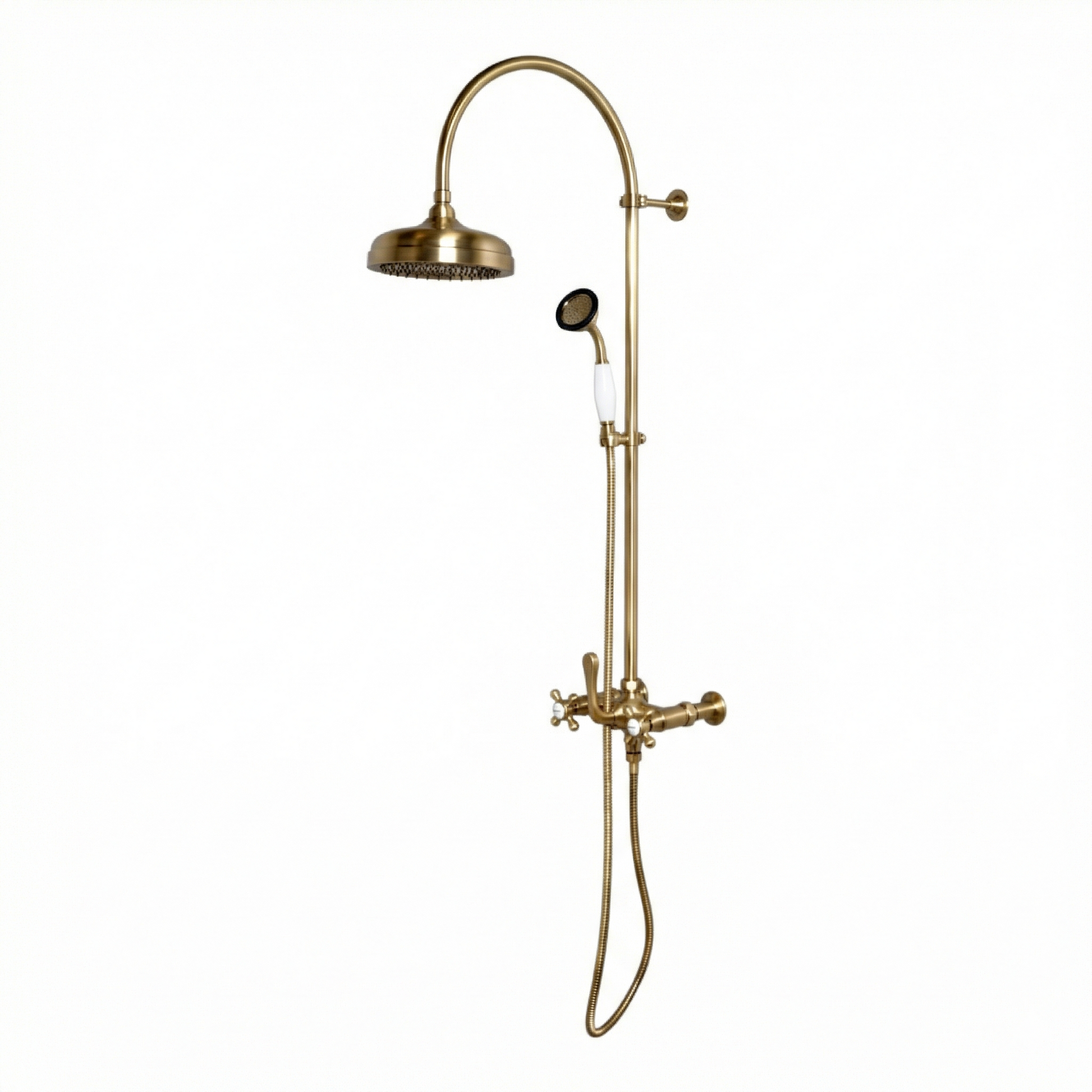 Exposed Shower System with Hand Shower P1092 | Strom Living Supercoat Brass 36" - Showers