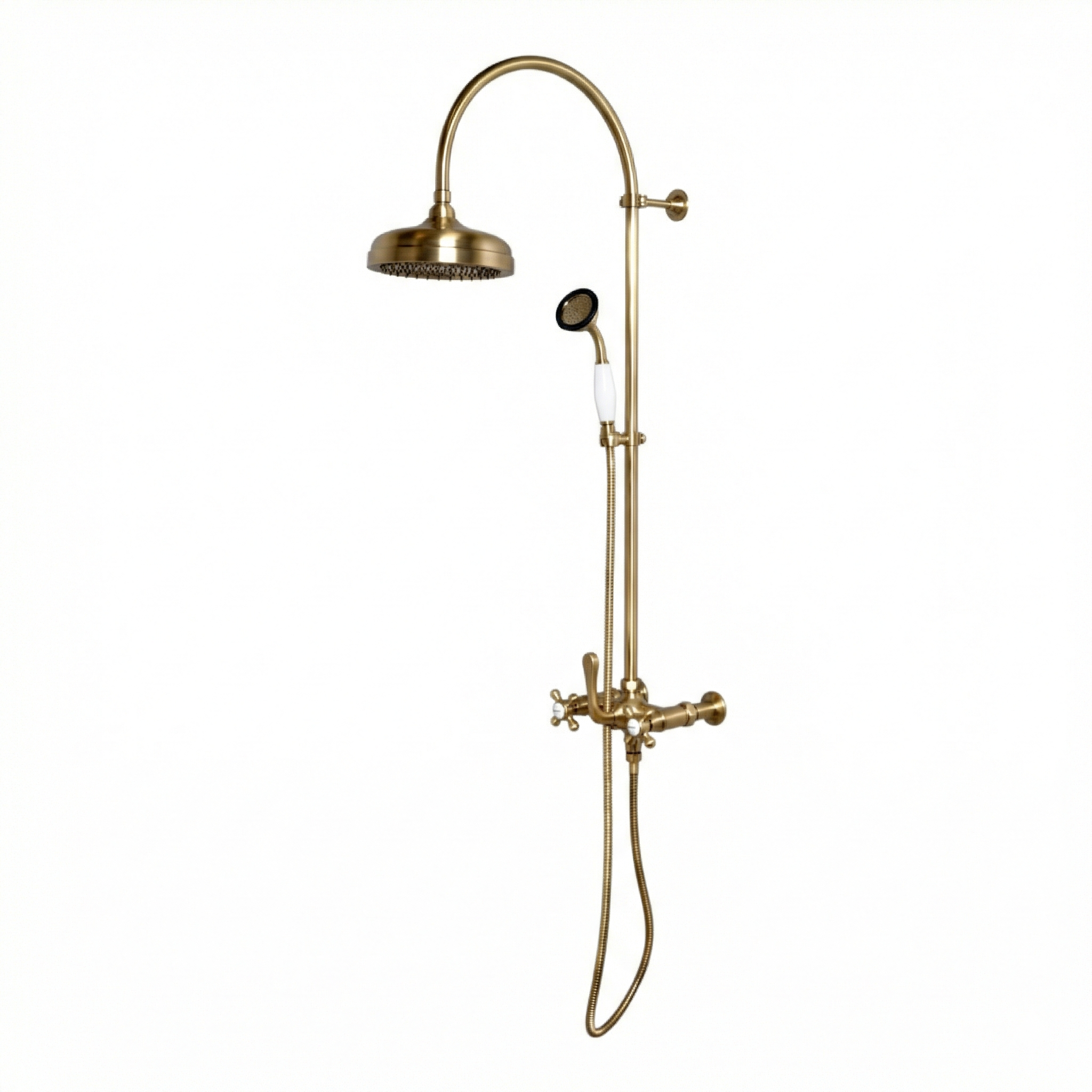 Exposed Shower System with Hand Shower P1092 | Strom Living Supercoat Brass 36" - Showers