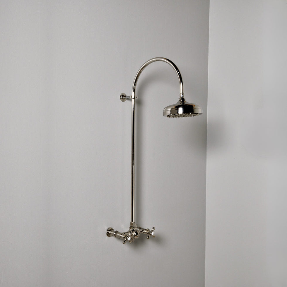 Gooseneck Riser System Exposed Shower System with Gooseneck Riser P1093 | Strom Living