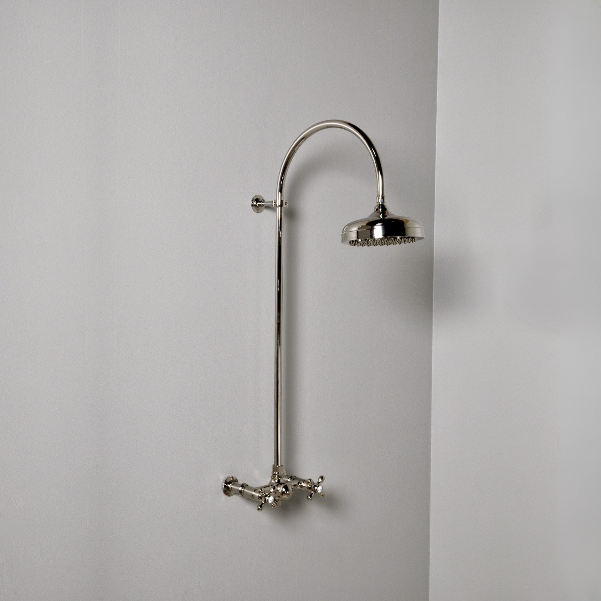 Exposed Shower System with Gooseneck Riser P1093 | Strom Living - Showers