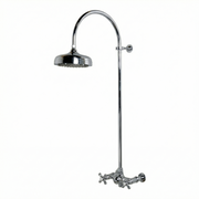 Exposed Shower System with Gooseneck Riser P1093 | Strom Living Chrome - Showers