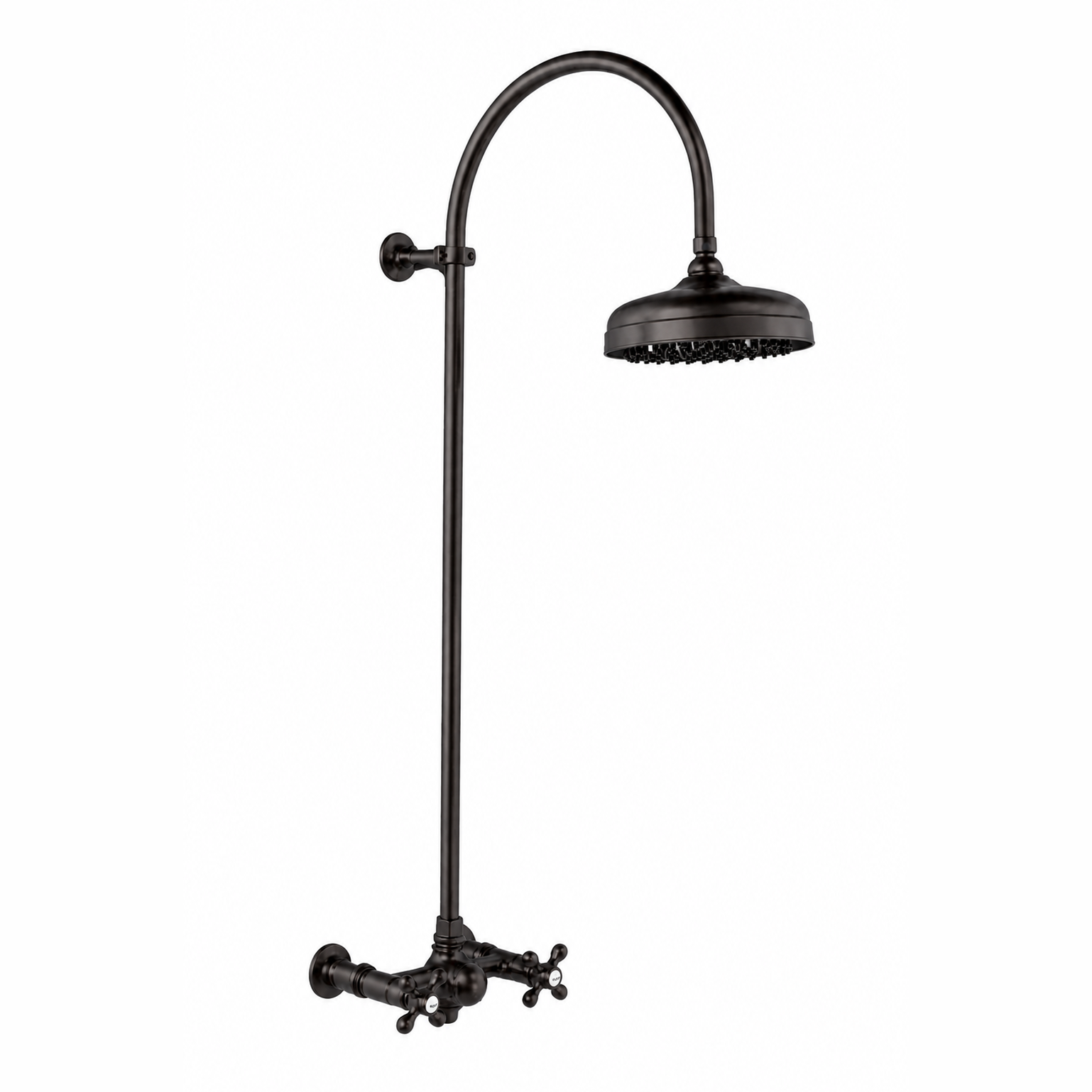 Exposed Shower System with Gooseneck Riser P1093 | Strom Living Oil Rubbed Bronze - Showers