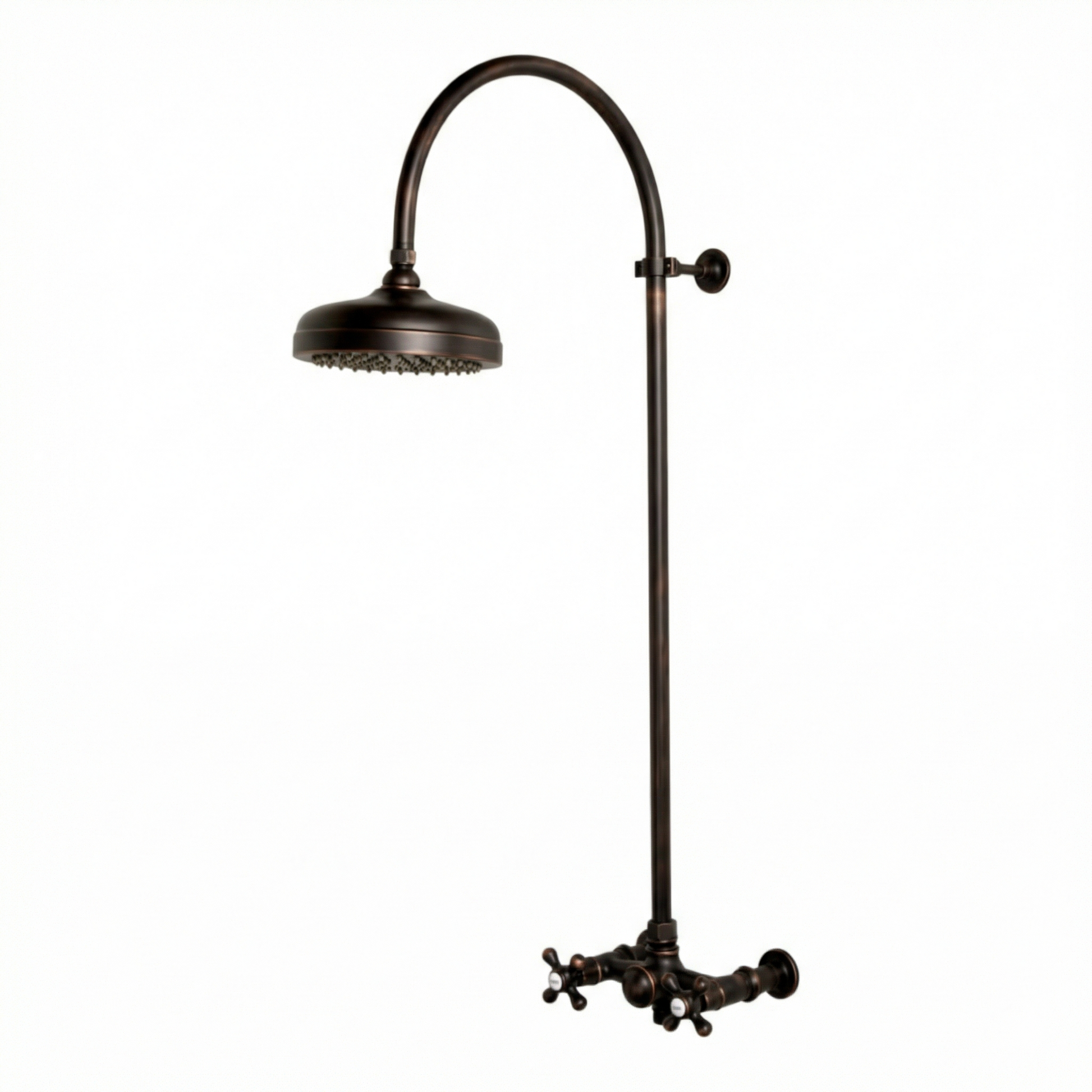 Exposed Shower System with Gooseneck Riser P1093 | Strom Living Oil Rubbed Bronze - Showers