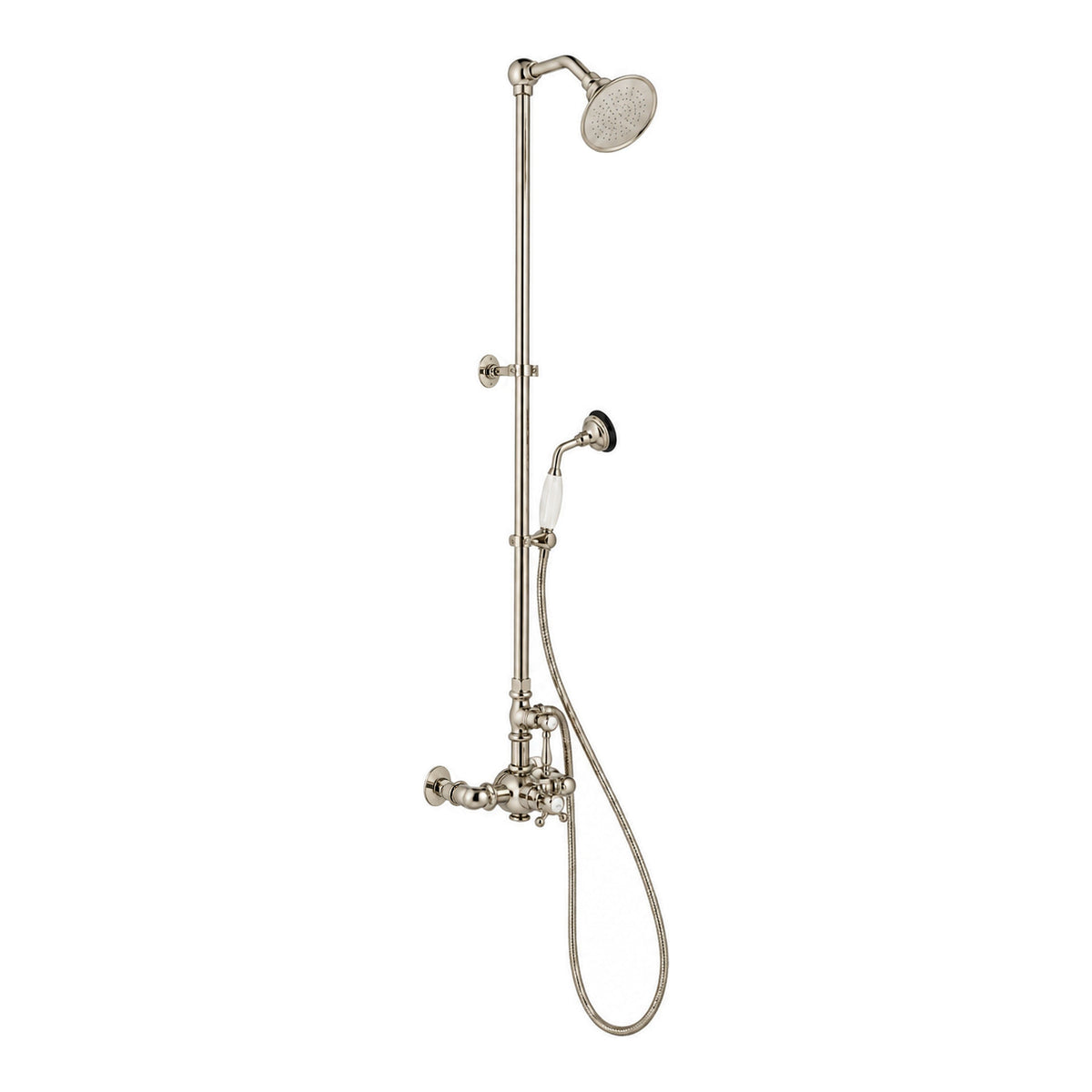 Exposed Thermostatic Shower System with Diverter P1094 in Polished Nickel