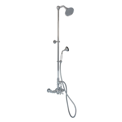 Exposed Thermostatic Shower System Wall Mounted with 1.75GPM Handshower and Lever/Cross Handles