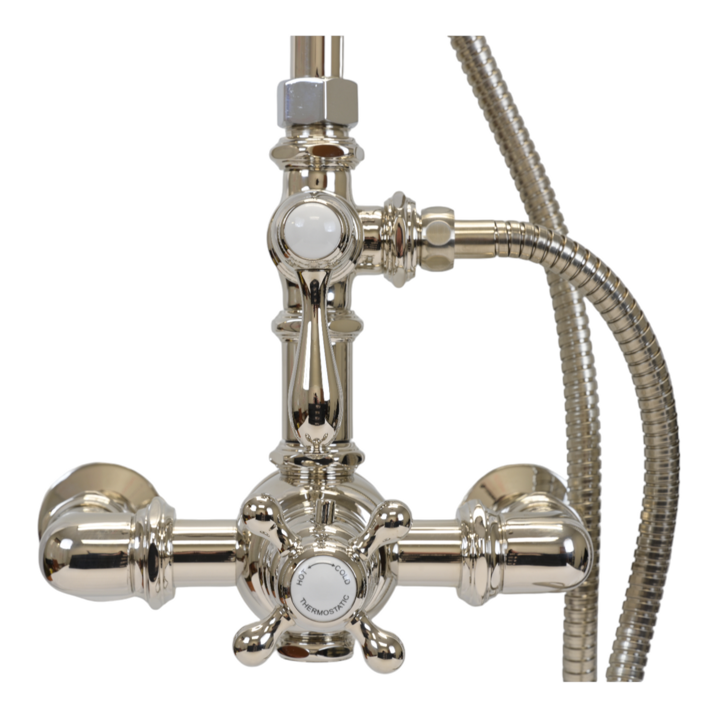 Exposed Thermostatic Shower System Wall Mounted with 1.75GPM Handshower and Lever/Cross Handles