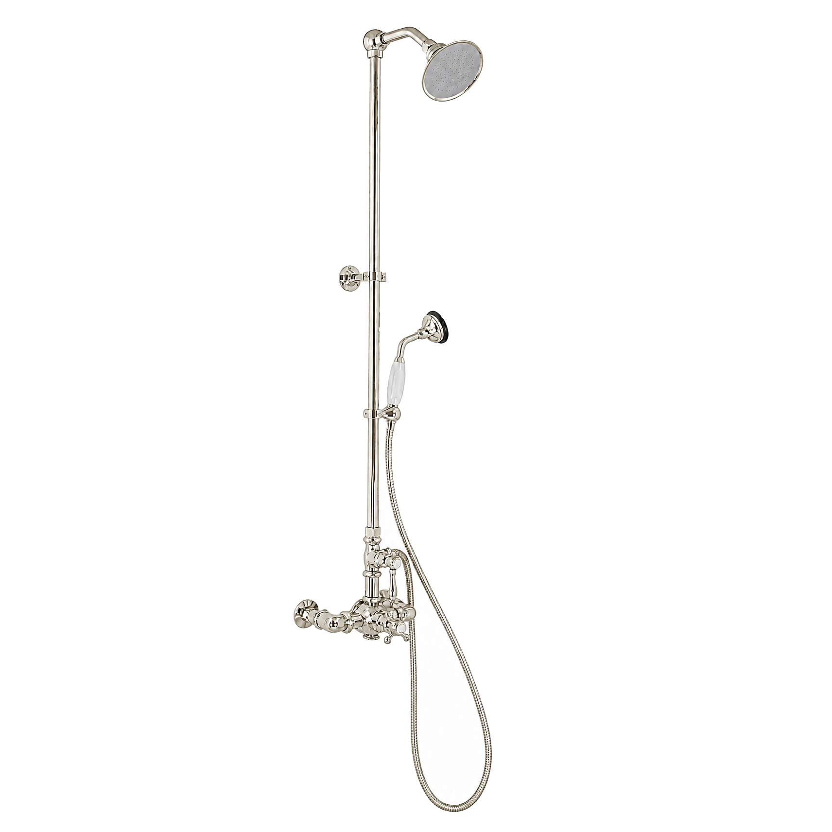 Exposed Thermostatic Shower System with Diverter P1094 | Strom Living Polished Nickel - Showers