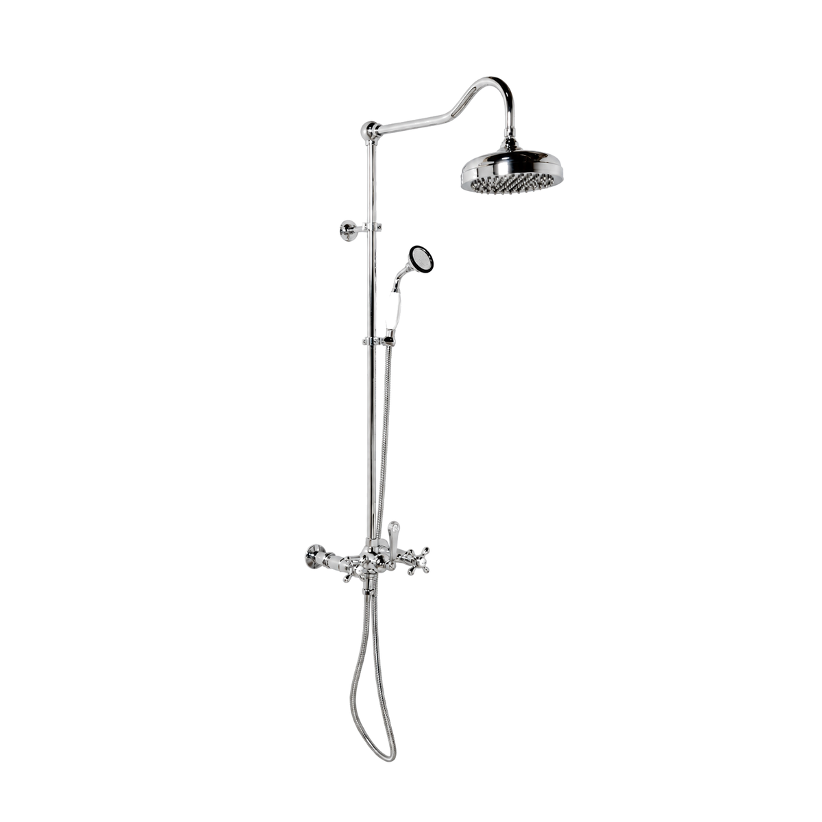 Exposed Shower System with Hand Shower P1095 | Strom Living Chrome - Showers