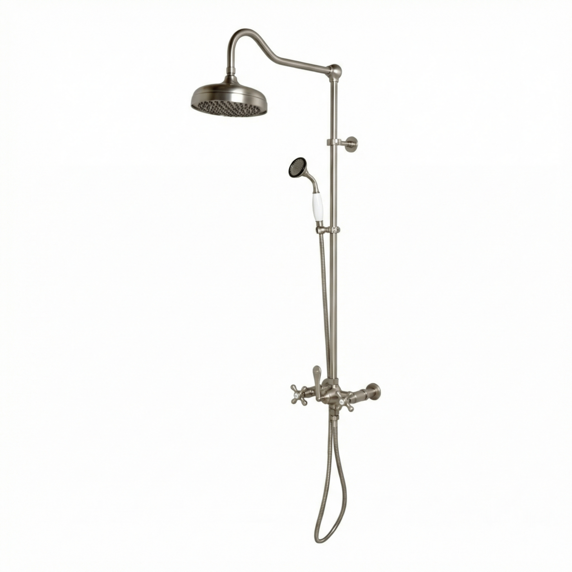 Exposed Shower System with Hand Shower P1095 | Strom Living Matte Nickel - Showers