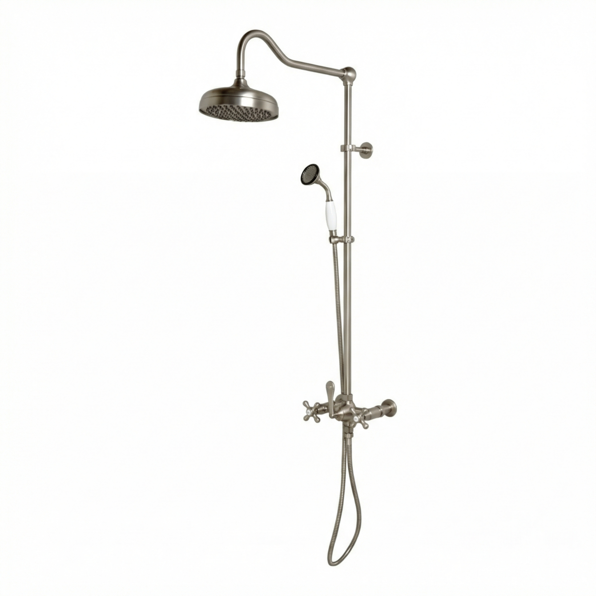 Exposed Shower System with Hand Shower P1095 | Strom Living Matte Nickel - Showers