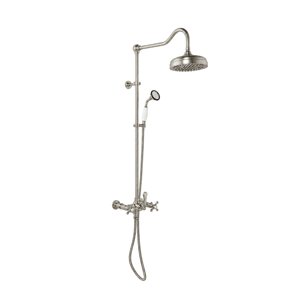 Exposed Shower System with Hand Shower P1095 | Strom Living Matte Nickel - Showers