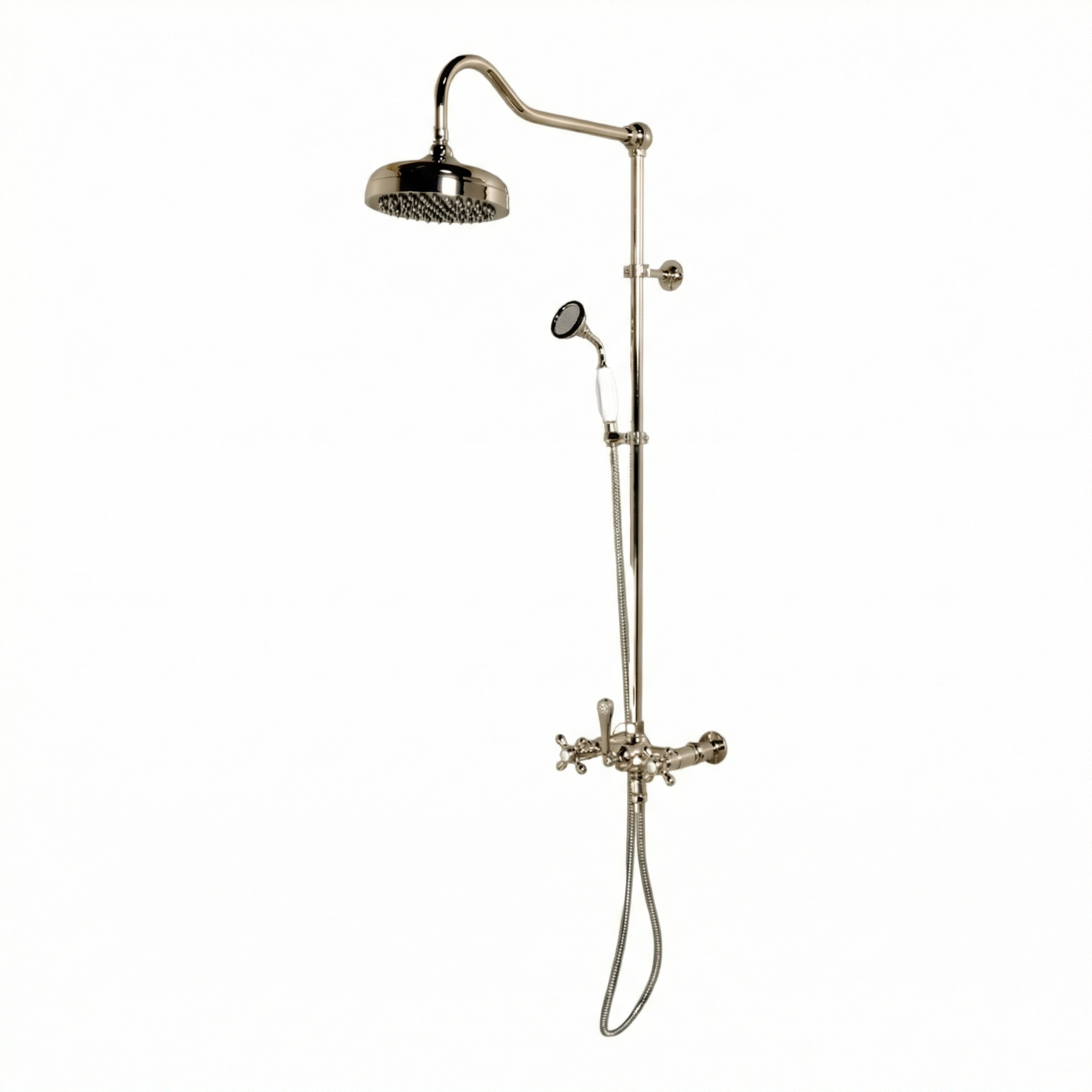 Exposed Shower System with Hand Shower P1095 | Strom Living Polished Nickel - Showers