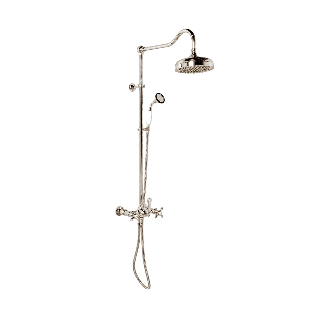 Exposed Shower System with Hand Shower P1095 | Strom Living Polished Nickel - Showers