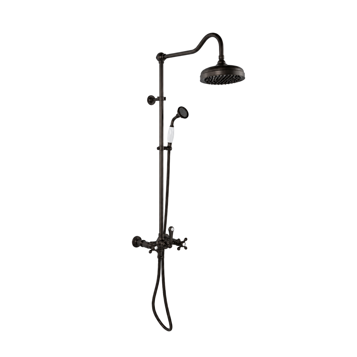 Exposed Shower System with Hand Shower P1095 | Strom Living Satin Black - Showers