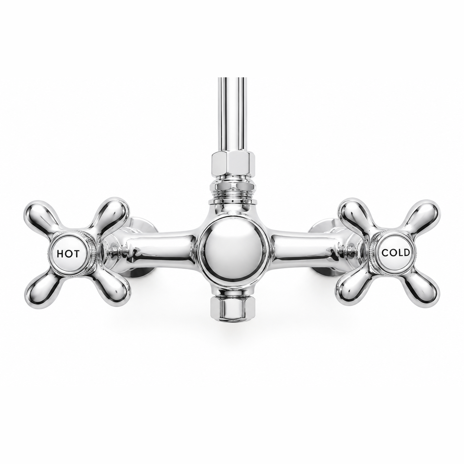 Exposed Shower System with Cross Handles P1096 | Strom Living - Showers