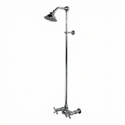 Exposed Shower System with Cross Handles P1096 | Strom Living Chrome 36" - Showers