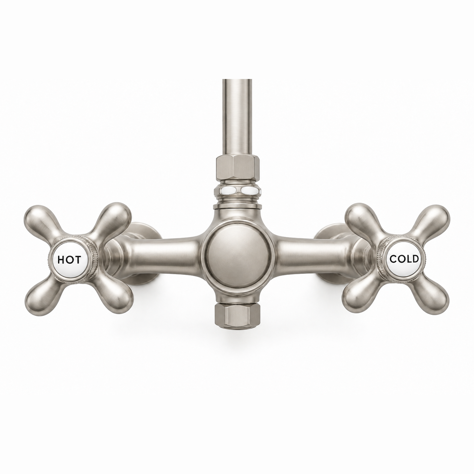Exposed Shower System with Cross Handles P1096 | Strom Living - Showers