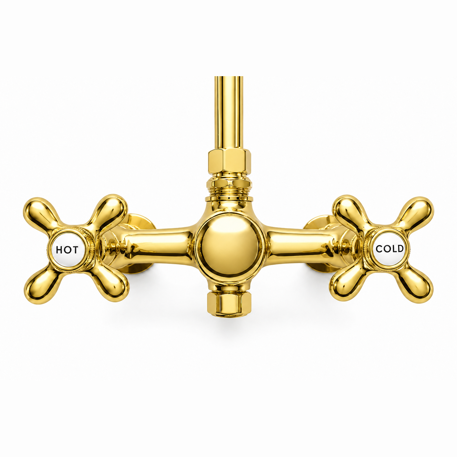 Exposed Shower System with Cross Handles P1096 | Strom Living - Showers