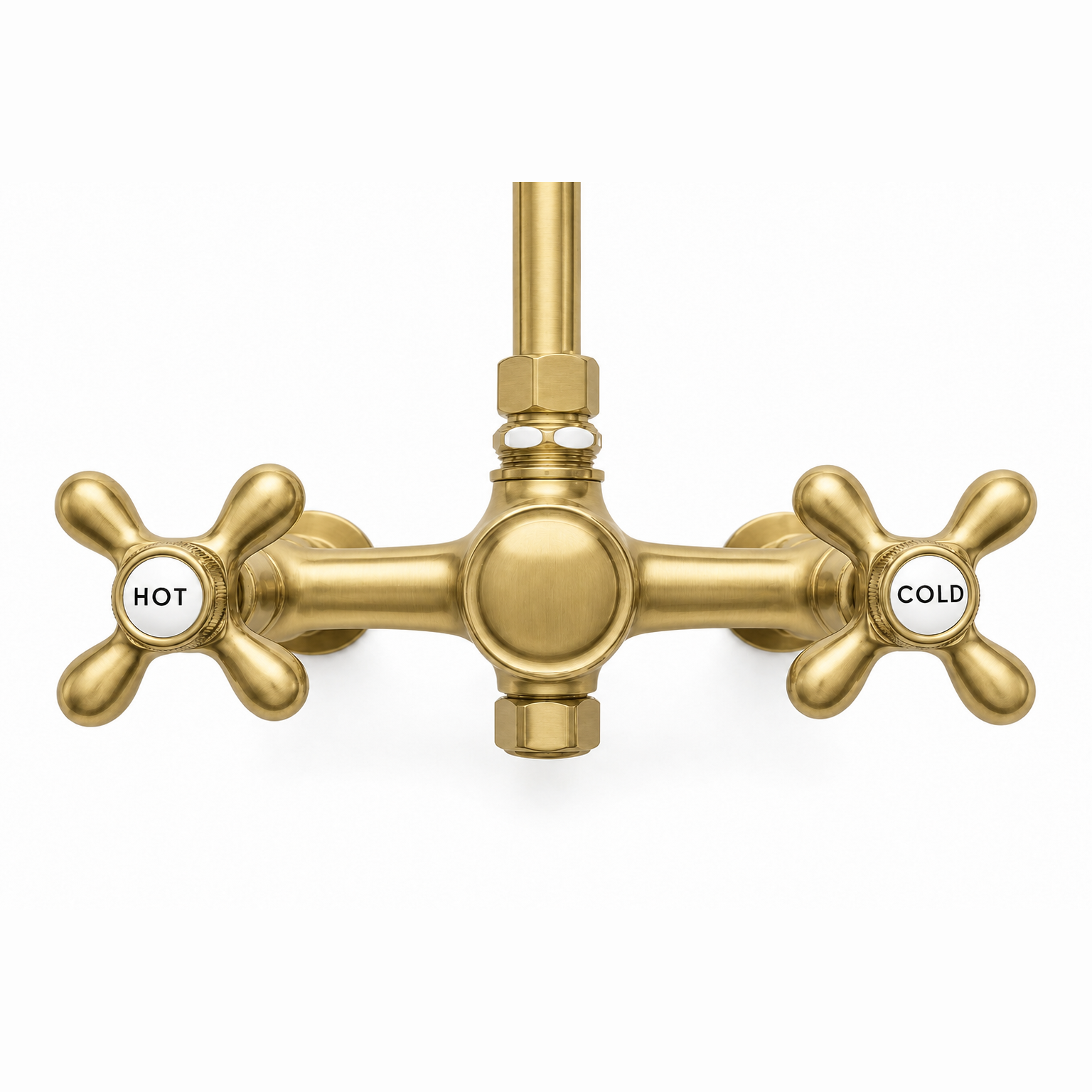 Exposed Shower System with Cross Handles P1096 | Strom Living - Showers