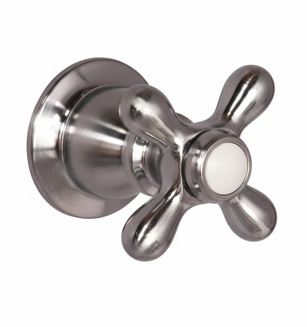 Strom Living Traditional Shower Control Set with Solid Brass and Cross Handle P1104 - Showers