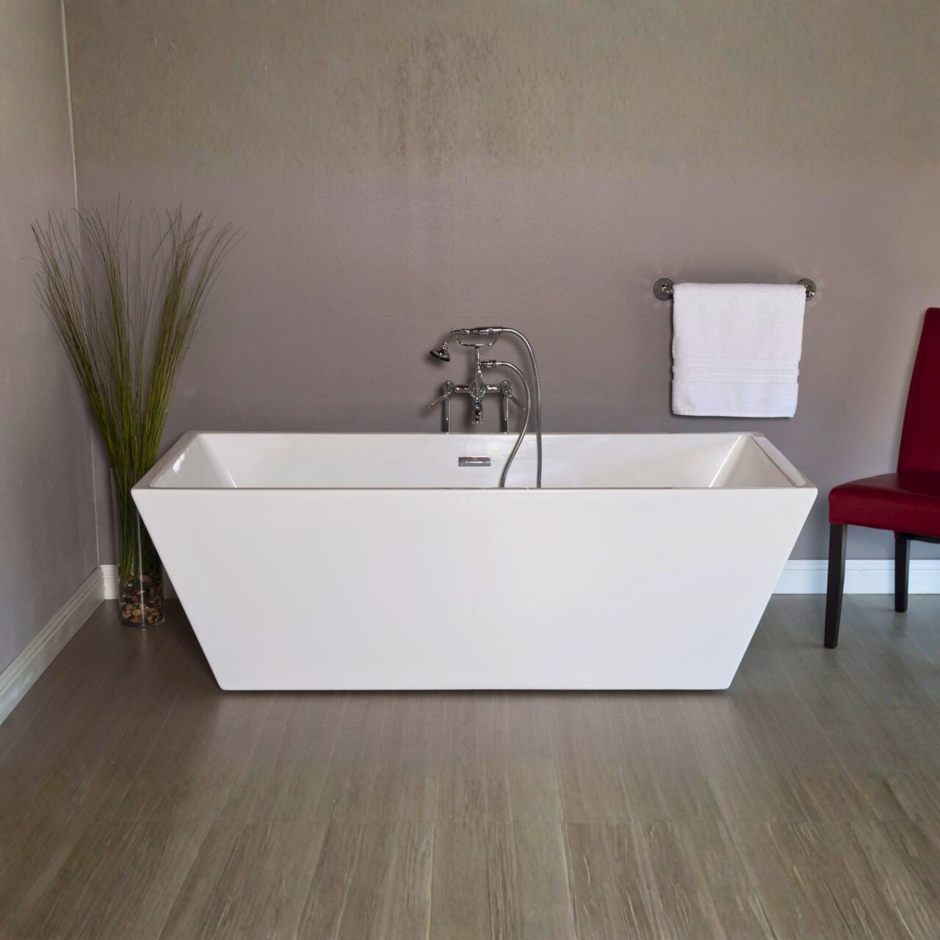 Great Lake 71" Rectangular Acrylic Soaking Tub P1106 | Strom Living - Bathtubs