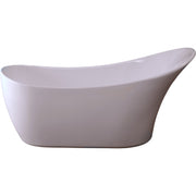 The Austin 67" Single Slipper Freestanding Acrylic Tub without Faucet Holes Includes Integrated Drain P1108 | Strom Living