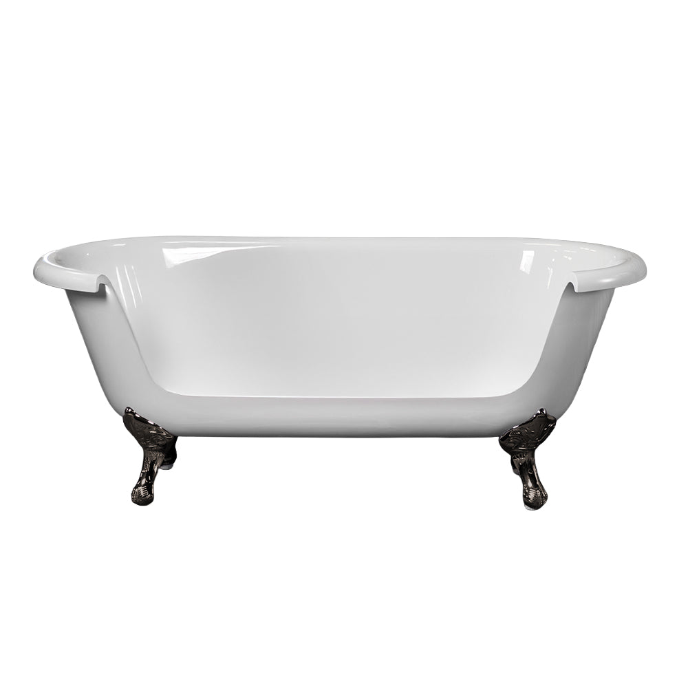 Acrylic 66" Sofa Tub with 4 Legs P1113 | Strom Living Polished Nickel - Furniture