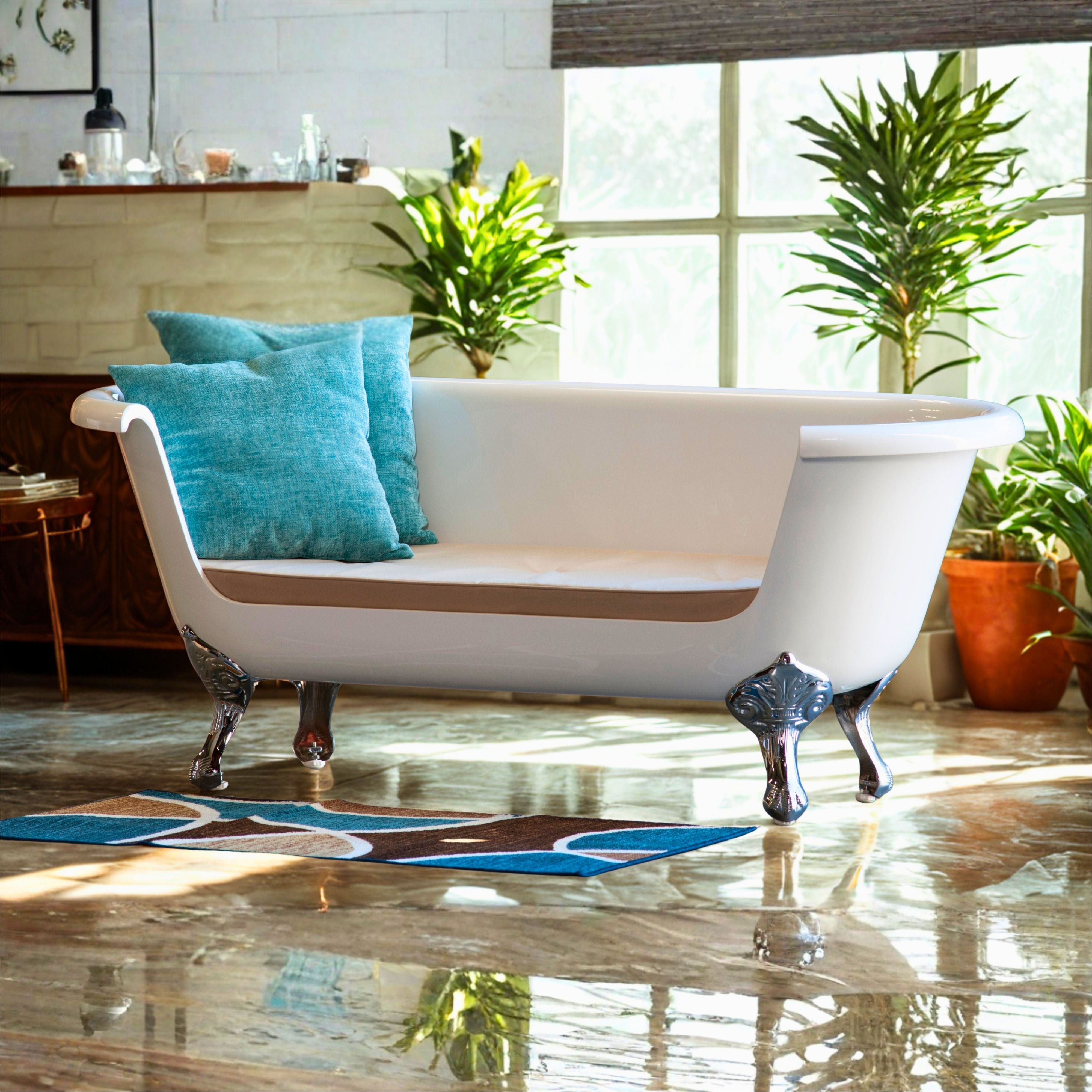 Acrylic 66" Sofa Tub with 4 Legs P1113 | Strom Living - Furniture