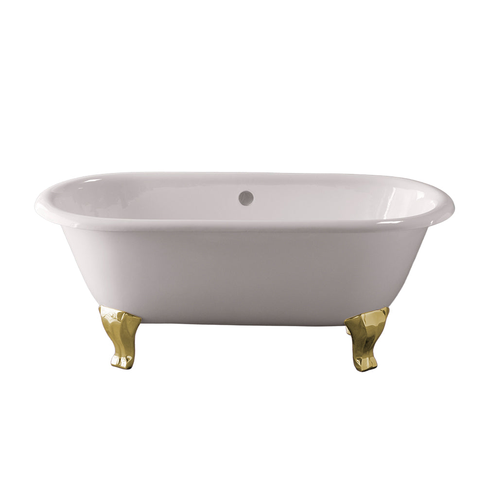 Strom Living Como Cast Iron with 5' Double Ended Deco Leg Tub without Drillings