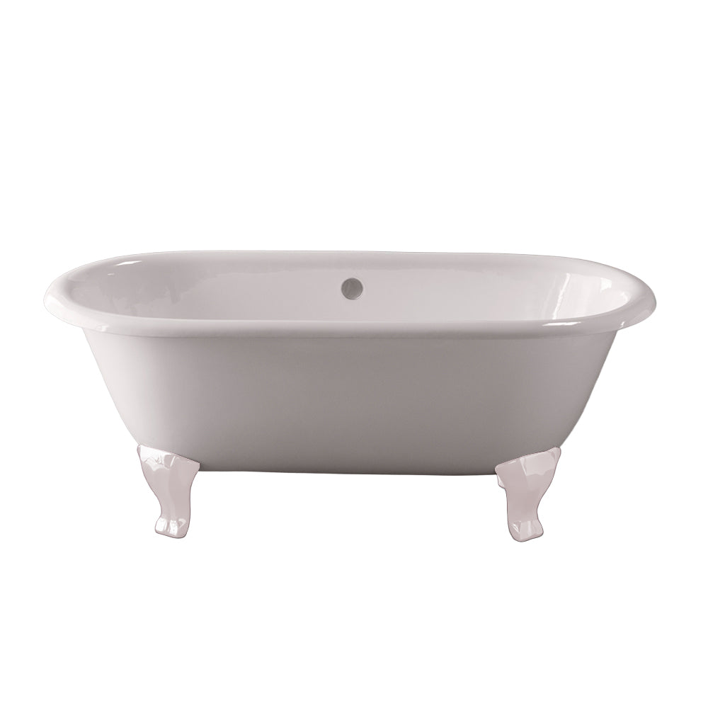 The Como 5' Cast Iron Double Ended Deco Leg Tub without Drillings P1115 | Strom Living No Finish - Bathtubs