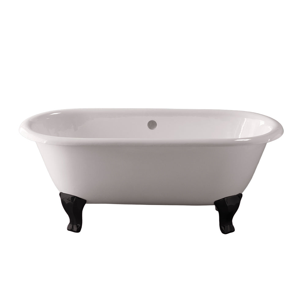 The Como 5' Cast Iron Double Ended Deco Leg Tub without Drillings P1115 | Strom Living Oil Rubbed Bronze - Bathtubs