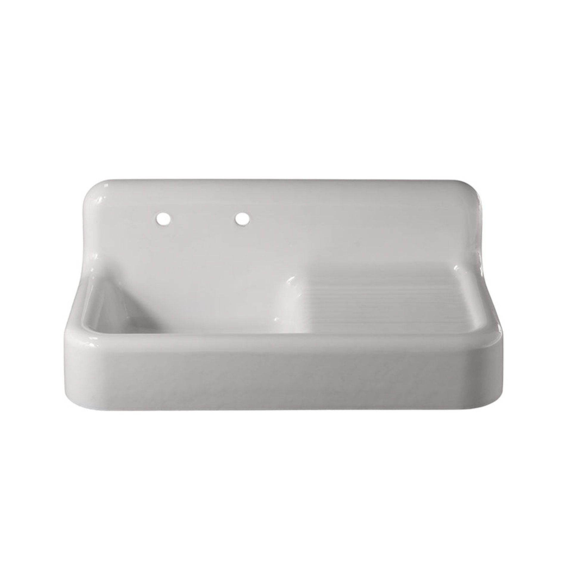 Whitney 42" Cast Iron Farmhouse Drainboard Sink P1118 | Strom Living - Sinks