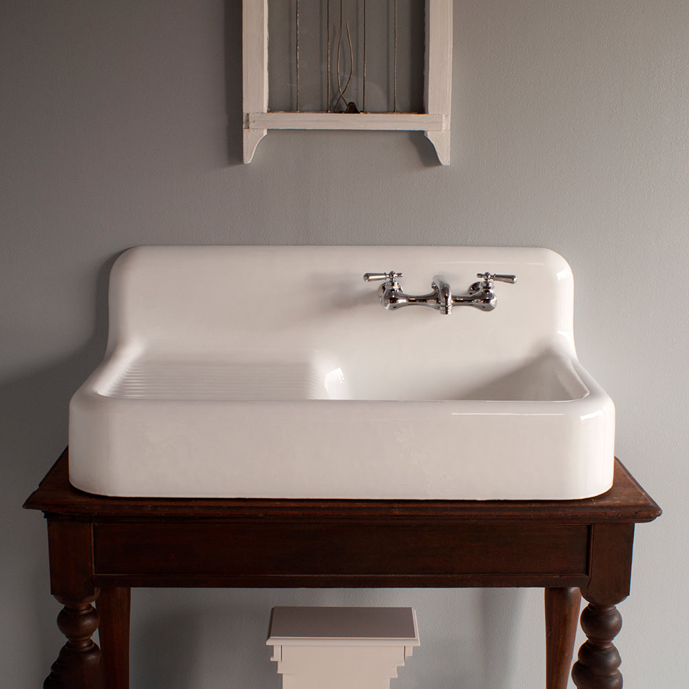 The Whitney 42" Cast Iron Farmhouse Sink with Single Drainboard P1118 | Strom Living - Sinks
