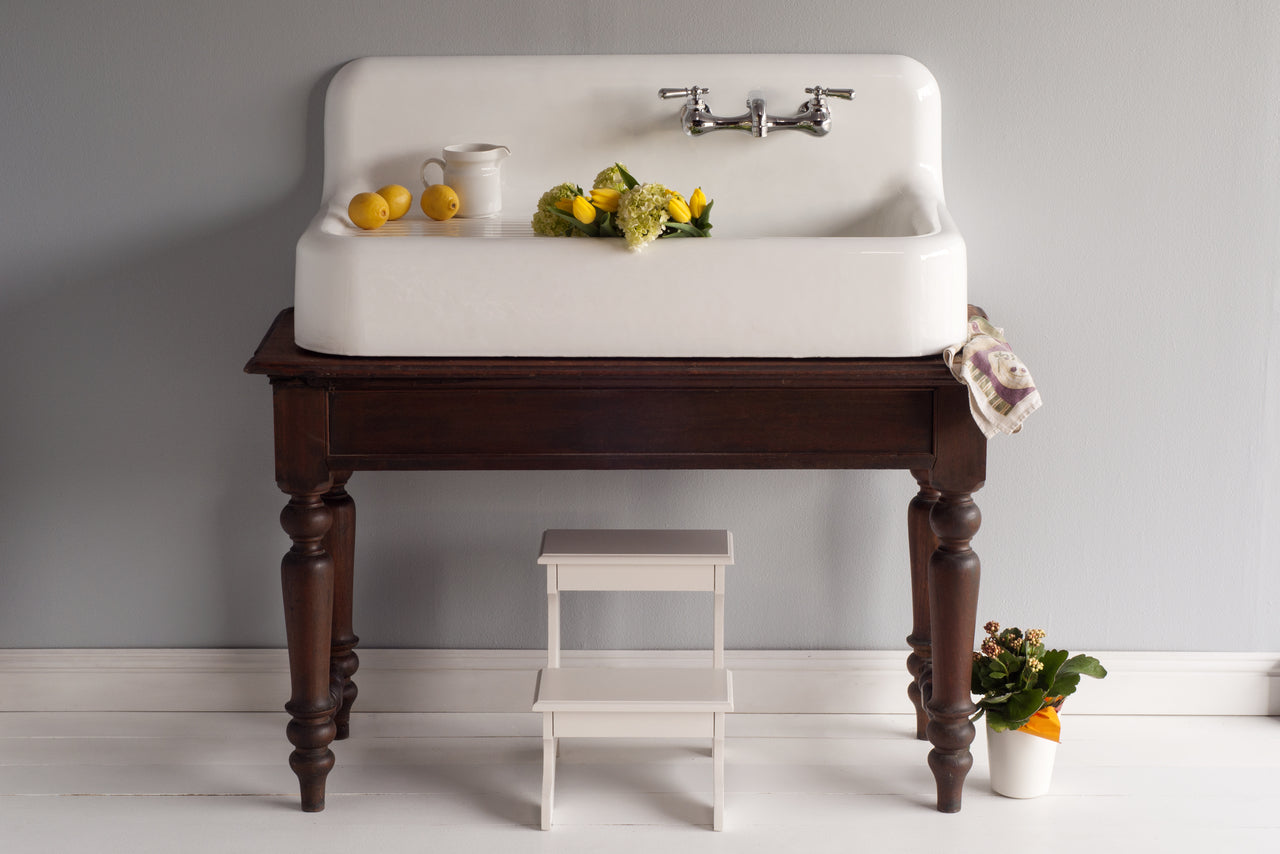 The Whitney 42" Cast Iron Farmhouse Sink with Single Drainboard P1118 | Strom Living - Sinks