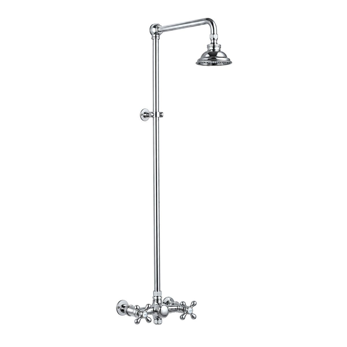 Outdoor Exposed Shower System P1123 in Chrome