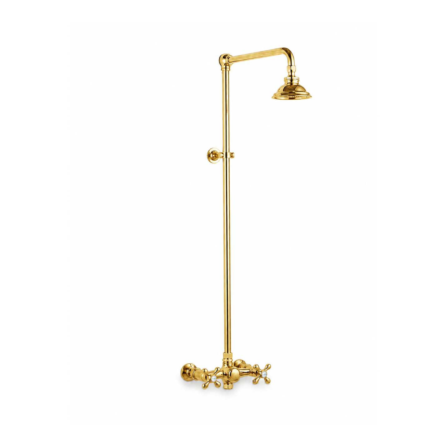Outdoor Exposed Shower System P1123 | Strom Living Polished Brass - Showers