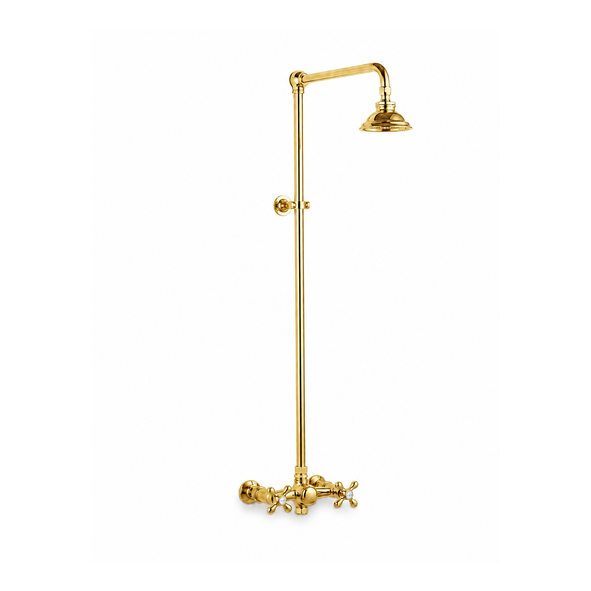 Outdoor Exposed Shower System P1123 | Strom Living Polished Brass - Showers