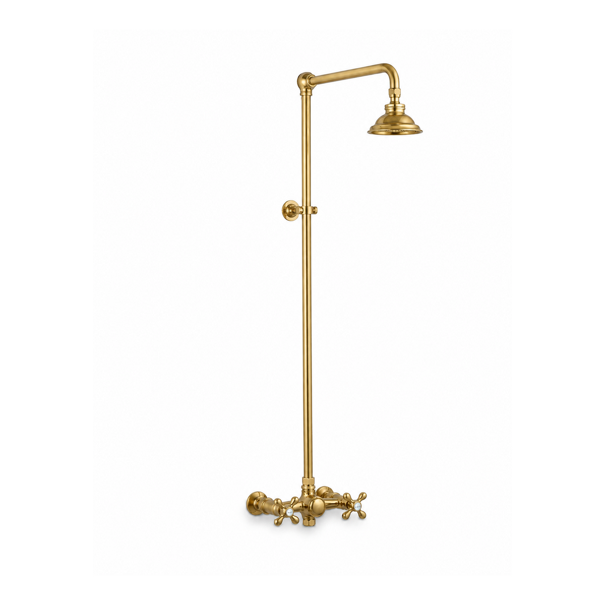 Outdoor Exposed Shower System P1123 | Strom Living Raw Brass - Showers