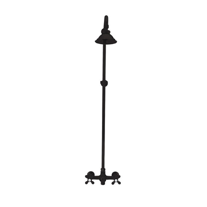 Outdoor Exposed Shower System Wall Mounted Set with 12" Shower Head and Cross Handles in Chrome