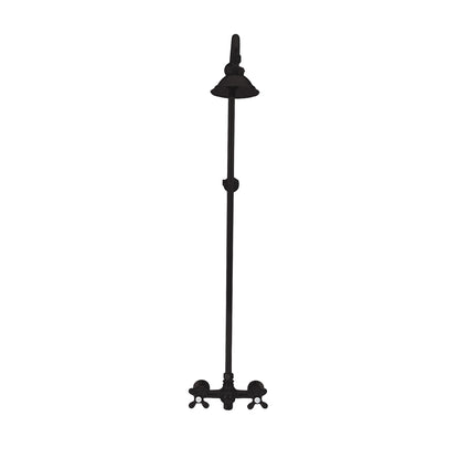 Outdoor Exposed Shower System Wall Mounted Set with 12" Shower Head and Cross Handles in Chrome