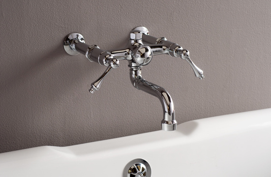 Strom Living Traditional Wall Mount Tub Faucet with Lever Handles