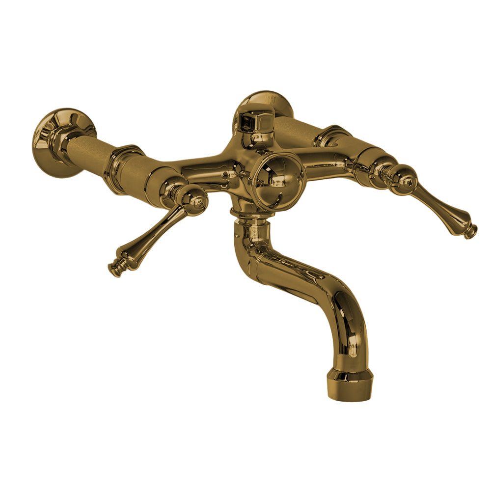 Traditional Wall Mount Tub Faucet with Lever Handles P1125 | Strom Living