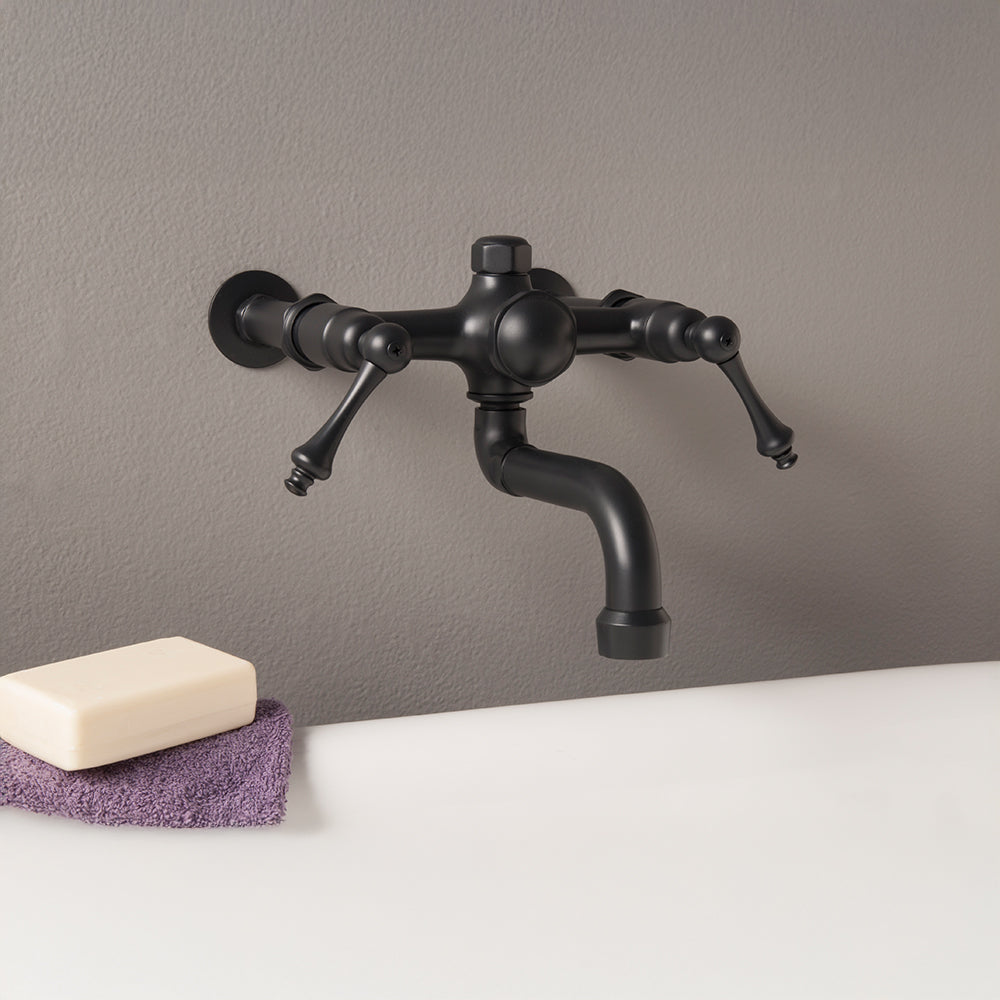 Traditional Wall Mount Tub Faucet w/ Lever Handles P1125 | Strom Living - Tub Fillers