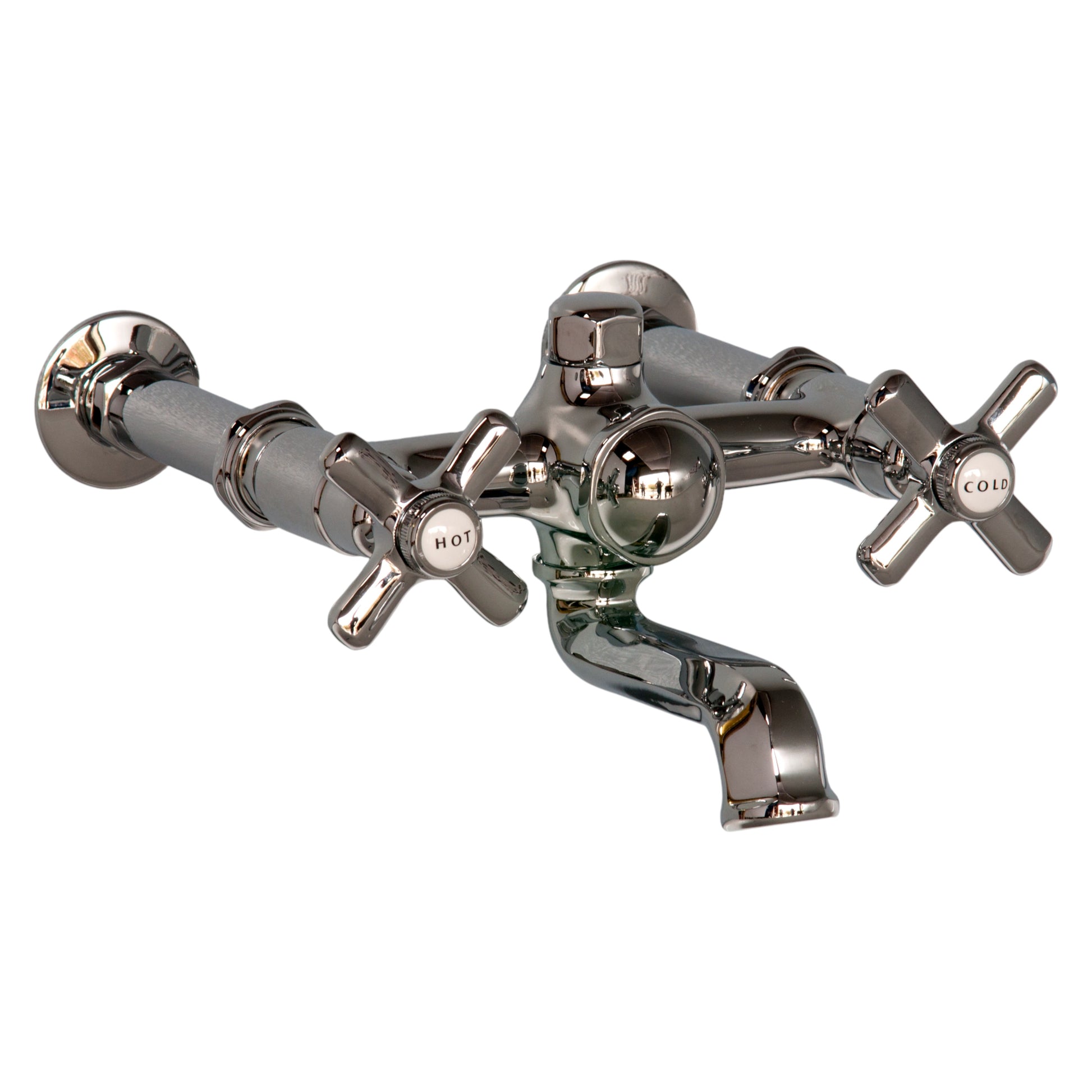 Deco Wall Mount Tub Faucet w/ Cross Handles P1126 | Strom Living - Tub Fillers