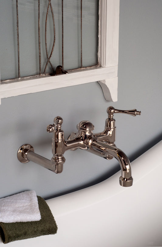 Strom Living Wall Mounted Faucet with Lever Handles and 7" Centers