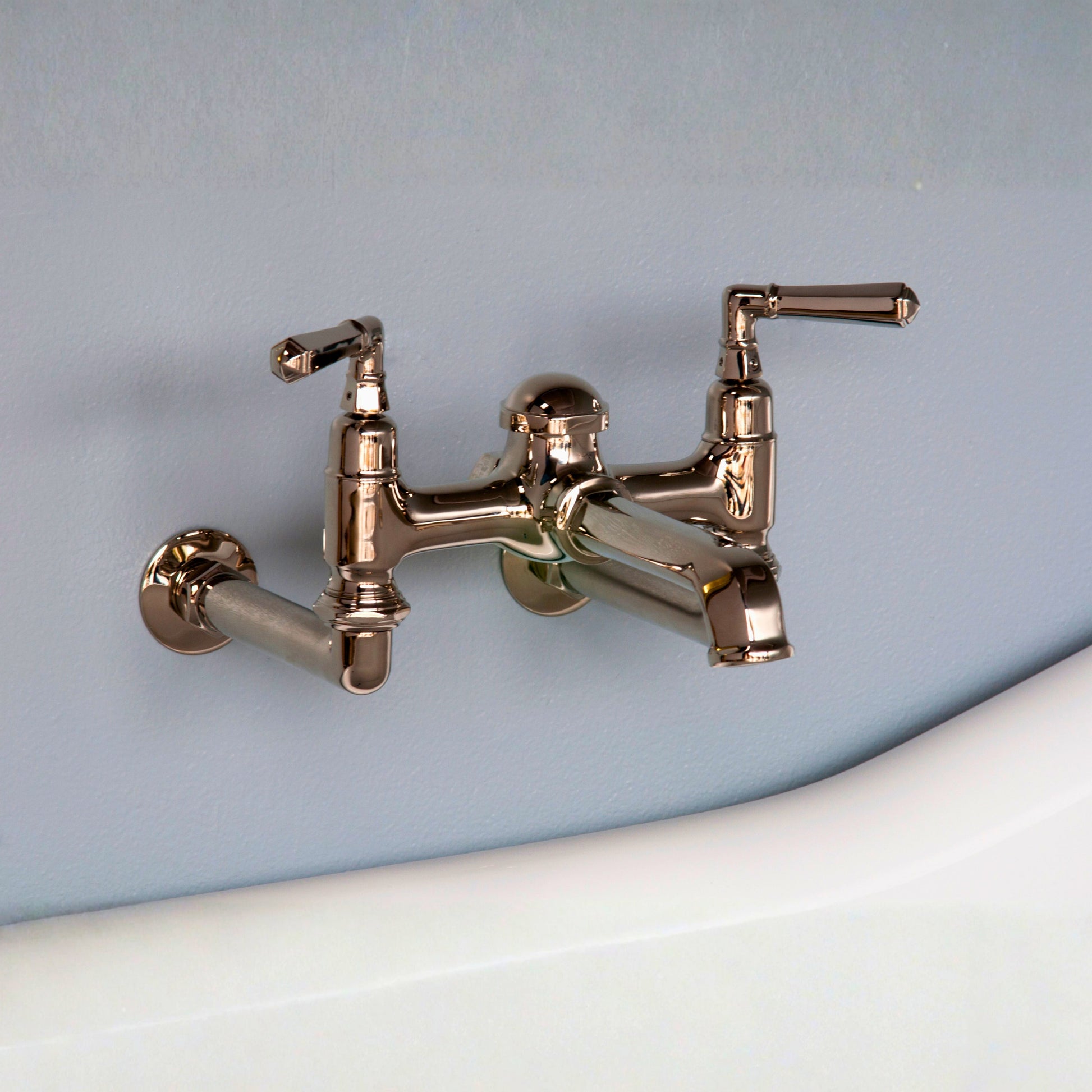 Wall Mount Tub Filler Faucet Lever Handles P1128 | Strom Living - Tub Fillers