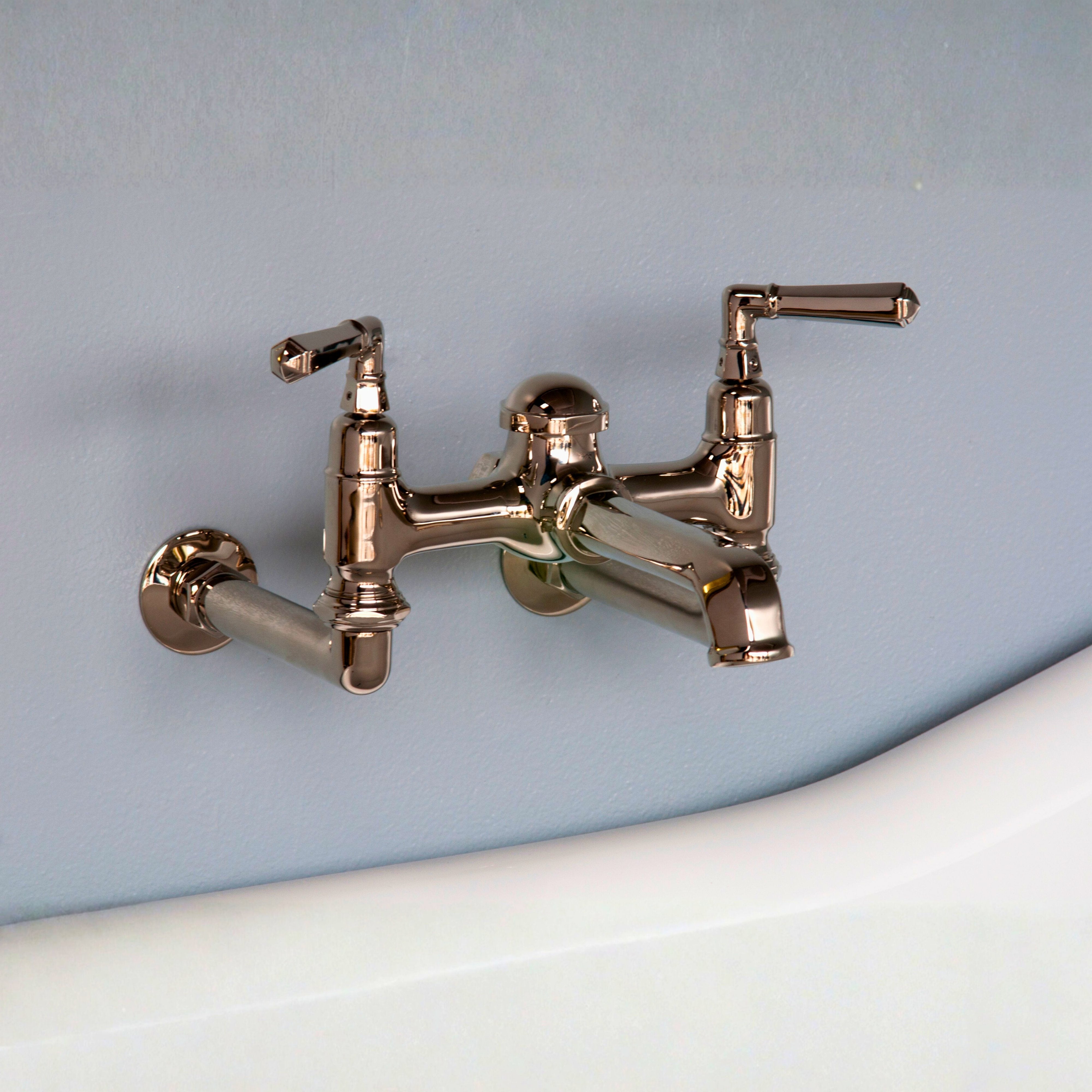 Wall Mount Tub Filler Faucet Lever Handles P1128 | Strom Living - Tub Fillers