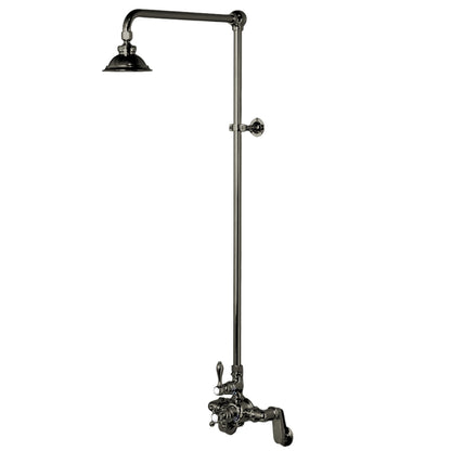 Exposed Thermostatic Shower System Wall Mounted with 1.75GPM Lever/Cross Handles