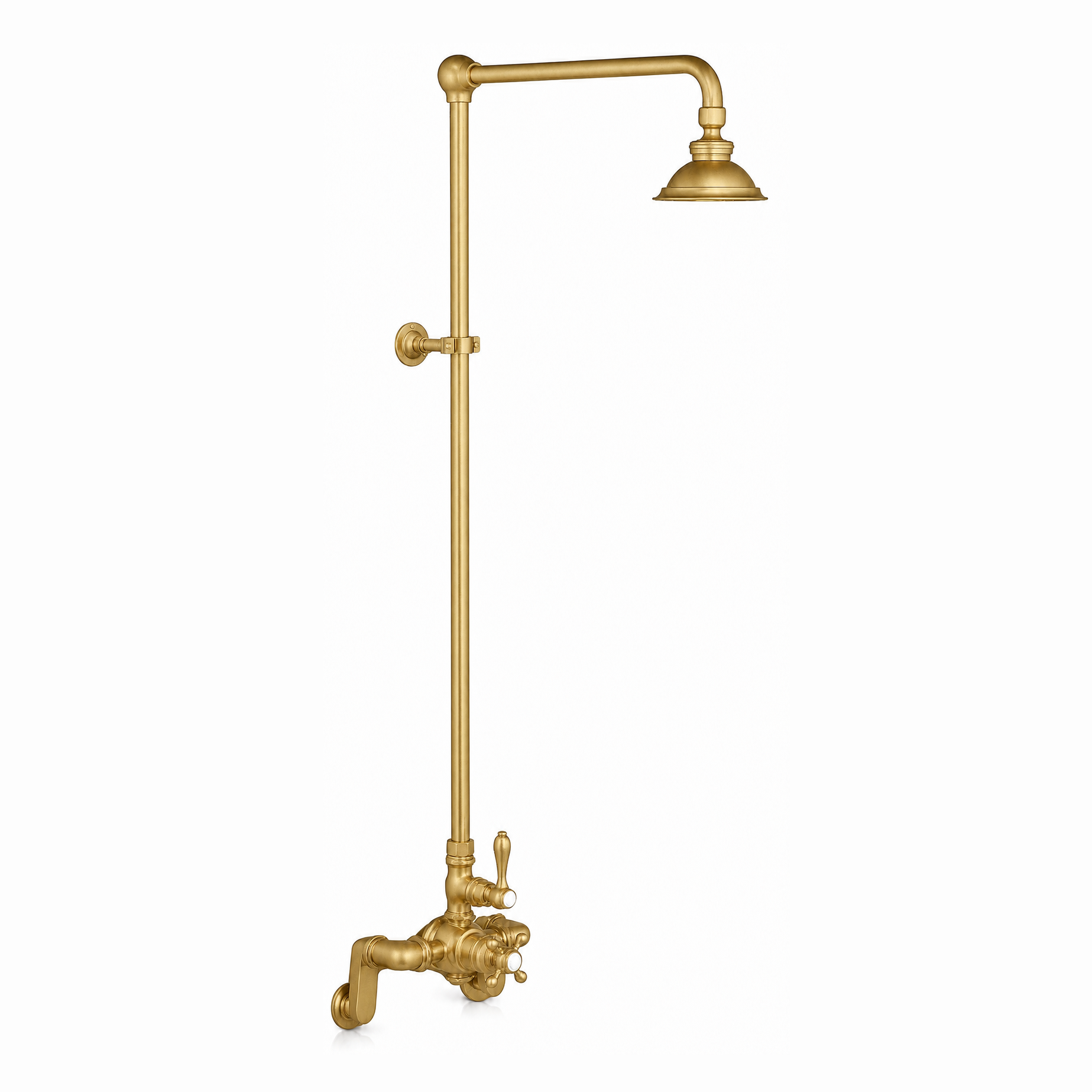 Exposed Thermostatic Shower System P1130 | Strom Living Raw Brass - Showers