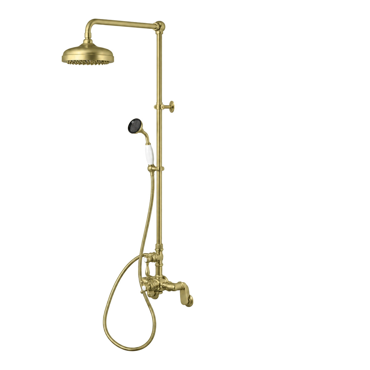 Sacramento Exposed Thermostatic Shower System P1131 in Raw Brass